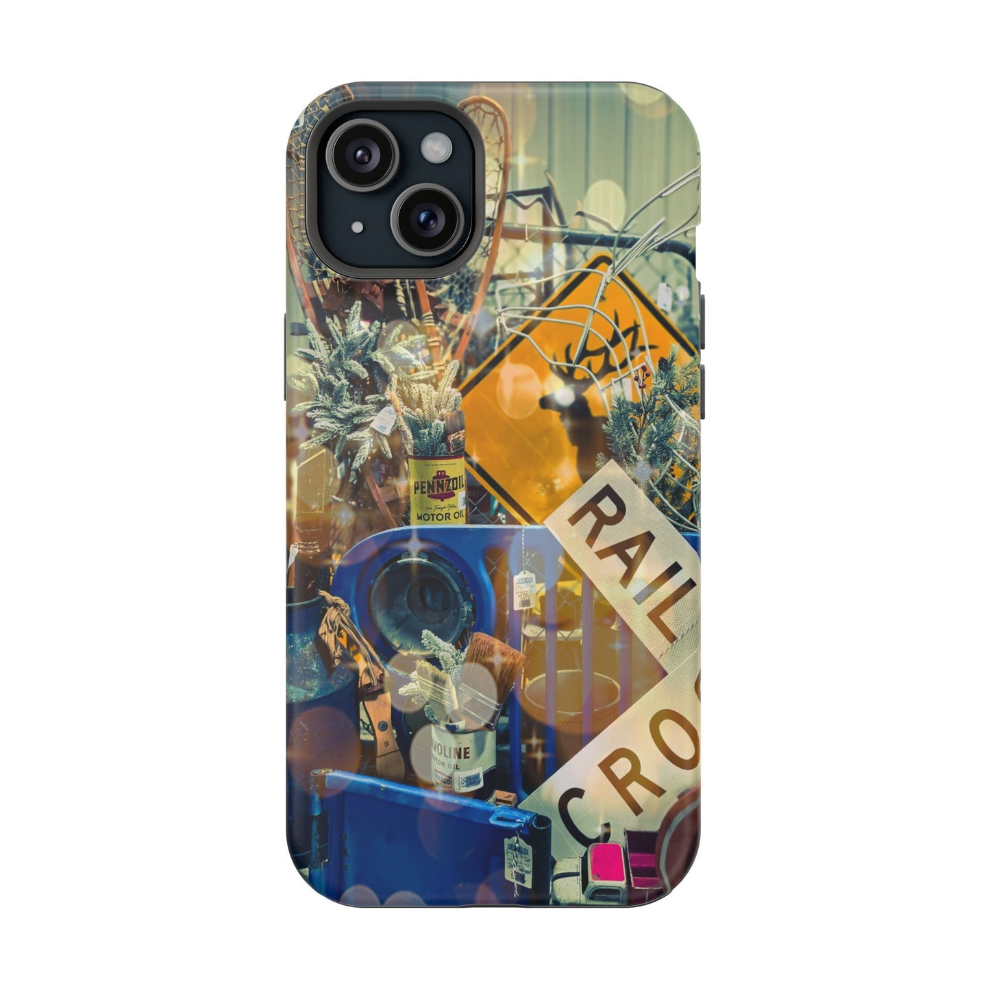 Vintage Railroad Crossing Collage Phone Case