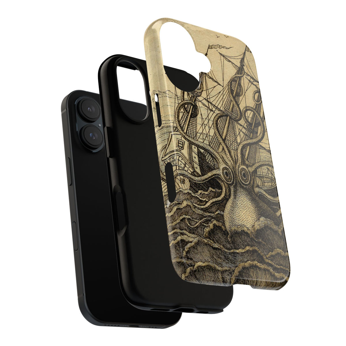 Vintage Kraken Tough Phone Case – Nautical Sea Monster Graphic
