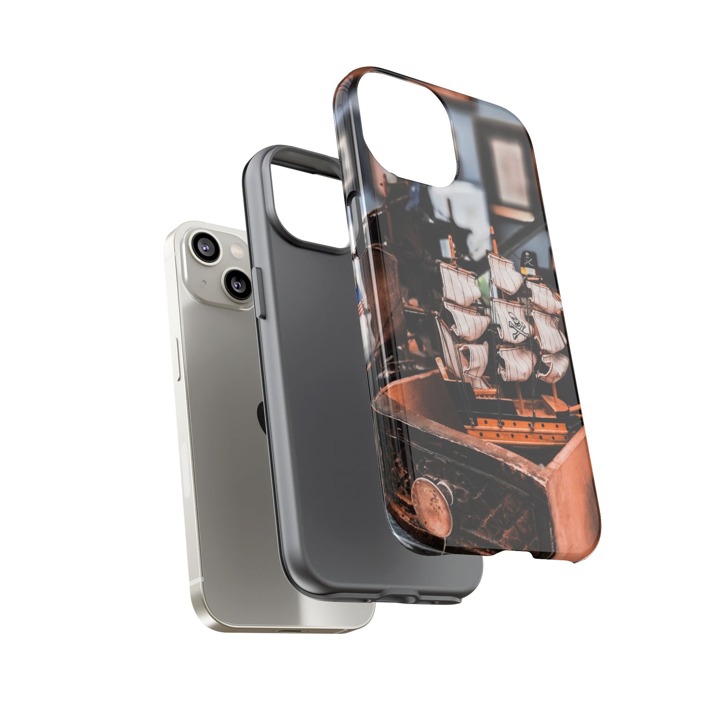 Vintage Ship-Inspired Phone Case, Nautical Design, Tough Phone Cover, Unique Gift for Sea Lovers, Perfect for Summer Adventures