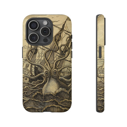 Vintage Kraken Tough Phone Case – Nautical Sea Monster Graphic