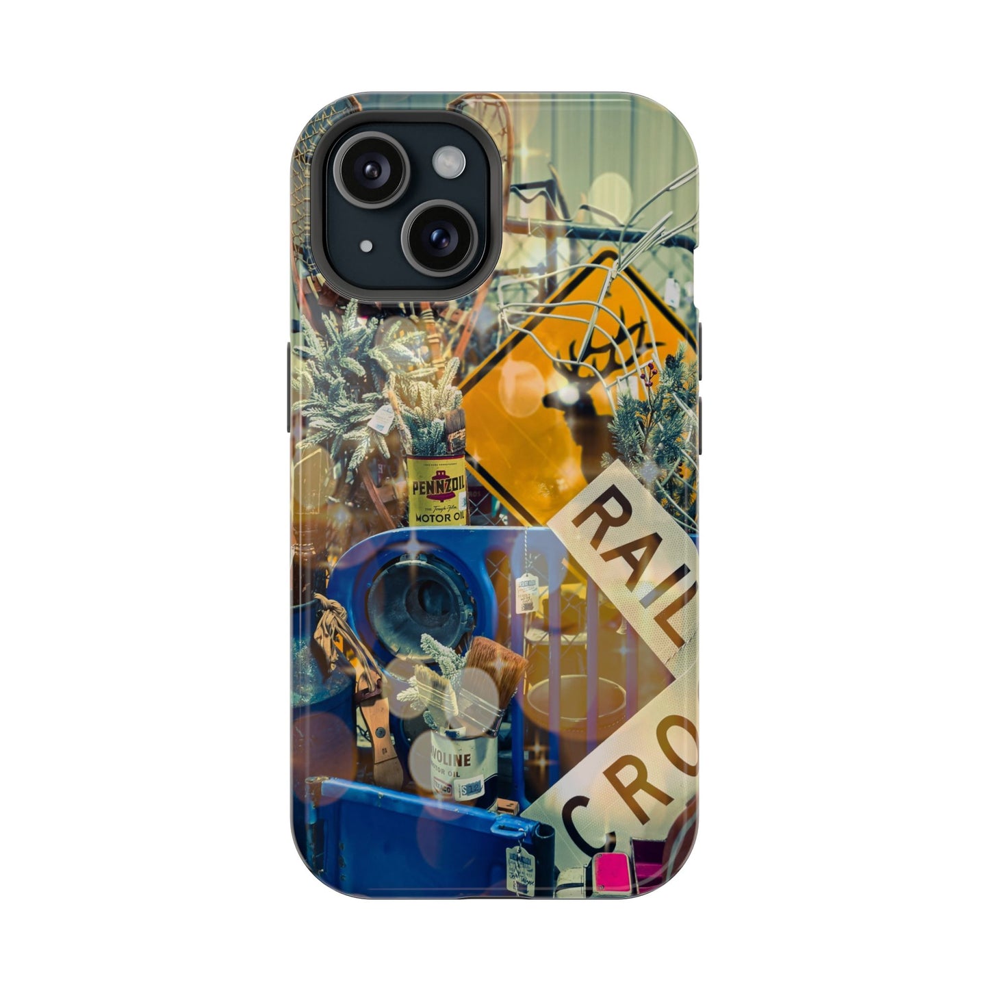 Vintage Railroad Crossing Collage Phone Case