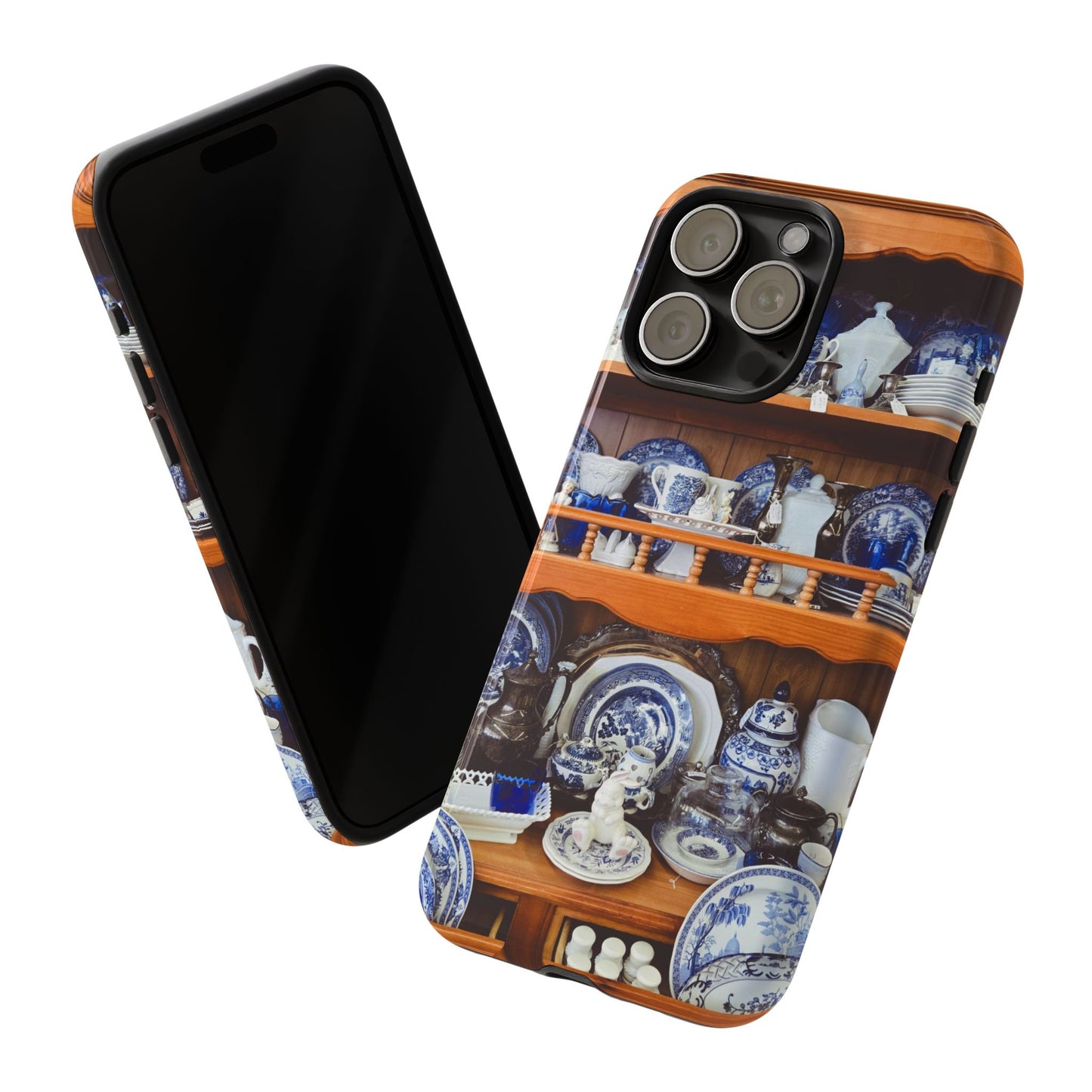 Blue & White Curio Charm Tough Phone Case. Classic China-Inspired Design with Timeless Elegance for Your iPhone, Samsung, or Google Pixel