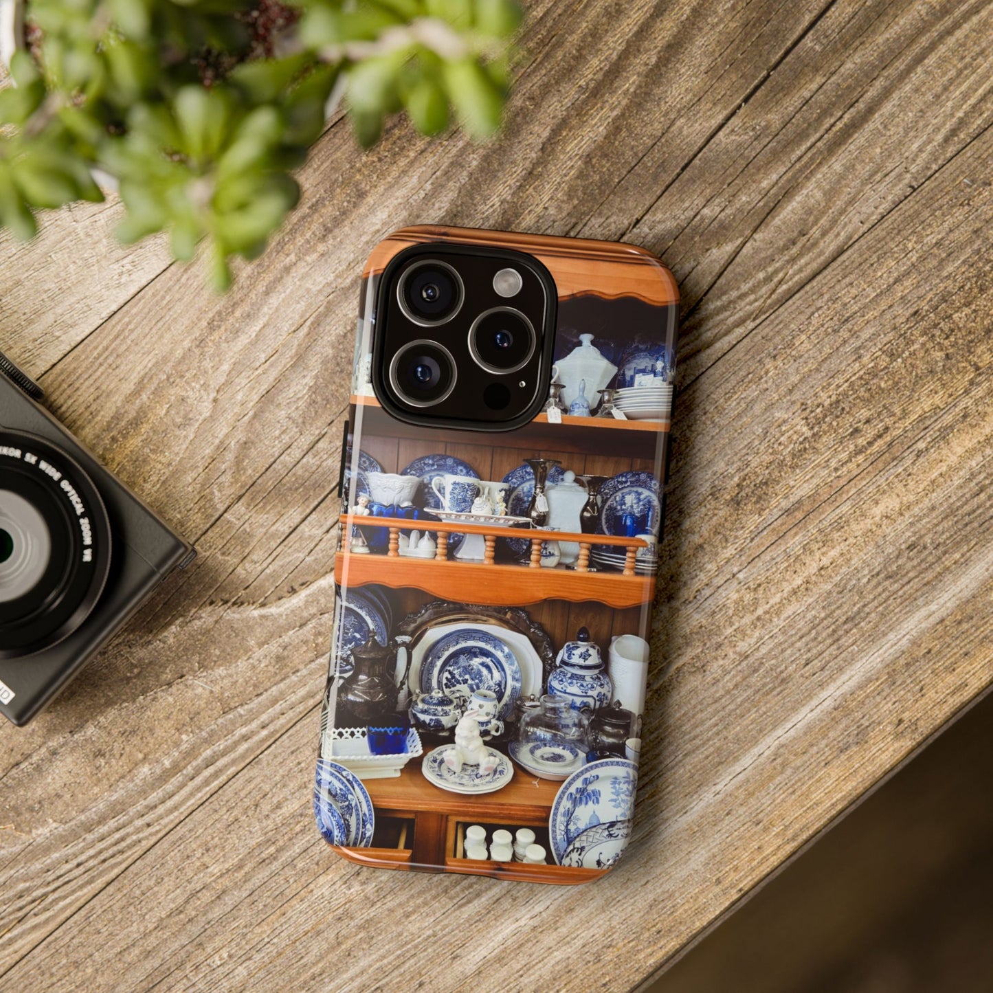 Blue & White Curio Charm Tough Phone Case. Classic China-Inspired Design with Timeless Elegance for Your iPhone, Samsung, or Google Pixel