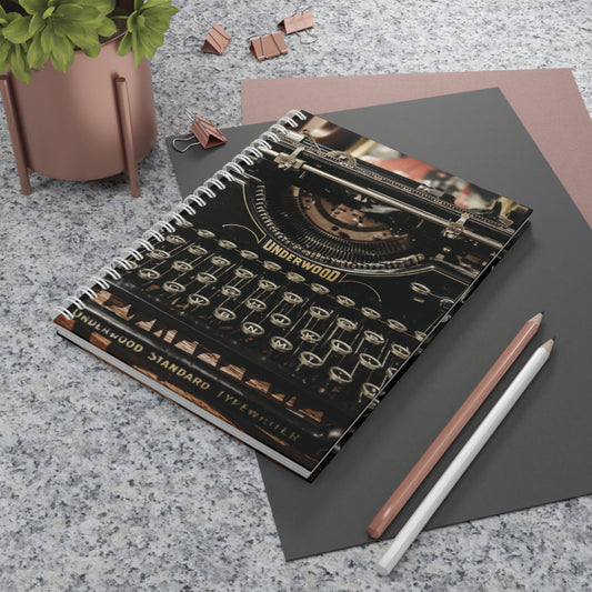 Vintage Typewriter Spiral Notebook – A Cozy Journal for Writers & Dreamers