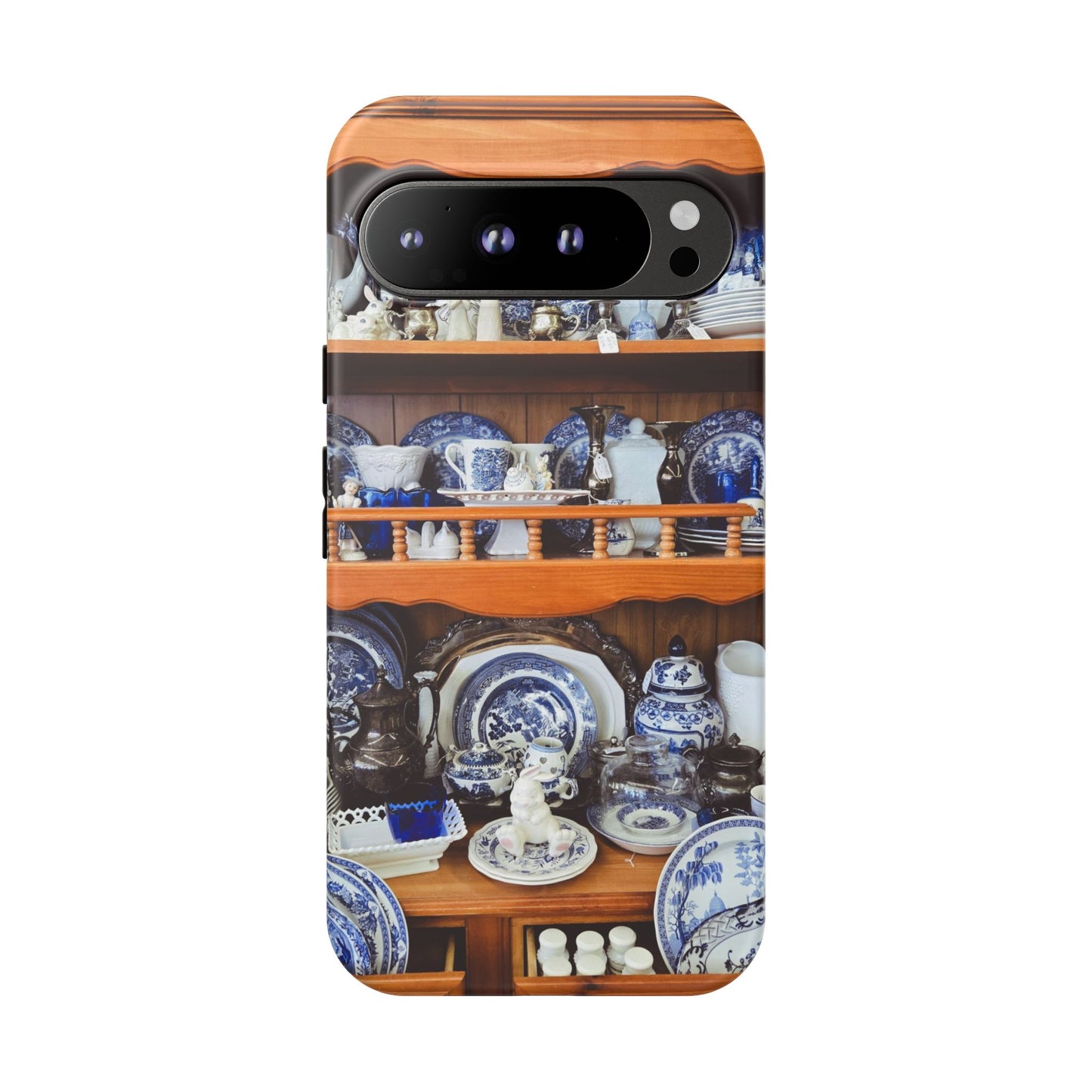 Blue & White Curio Charm Tough Phone Case. Classic China-Inspired Design with Timeless Elegance for Your iPhone, Samsung, or Google Pixel
