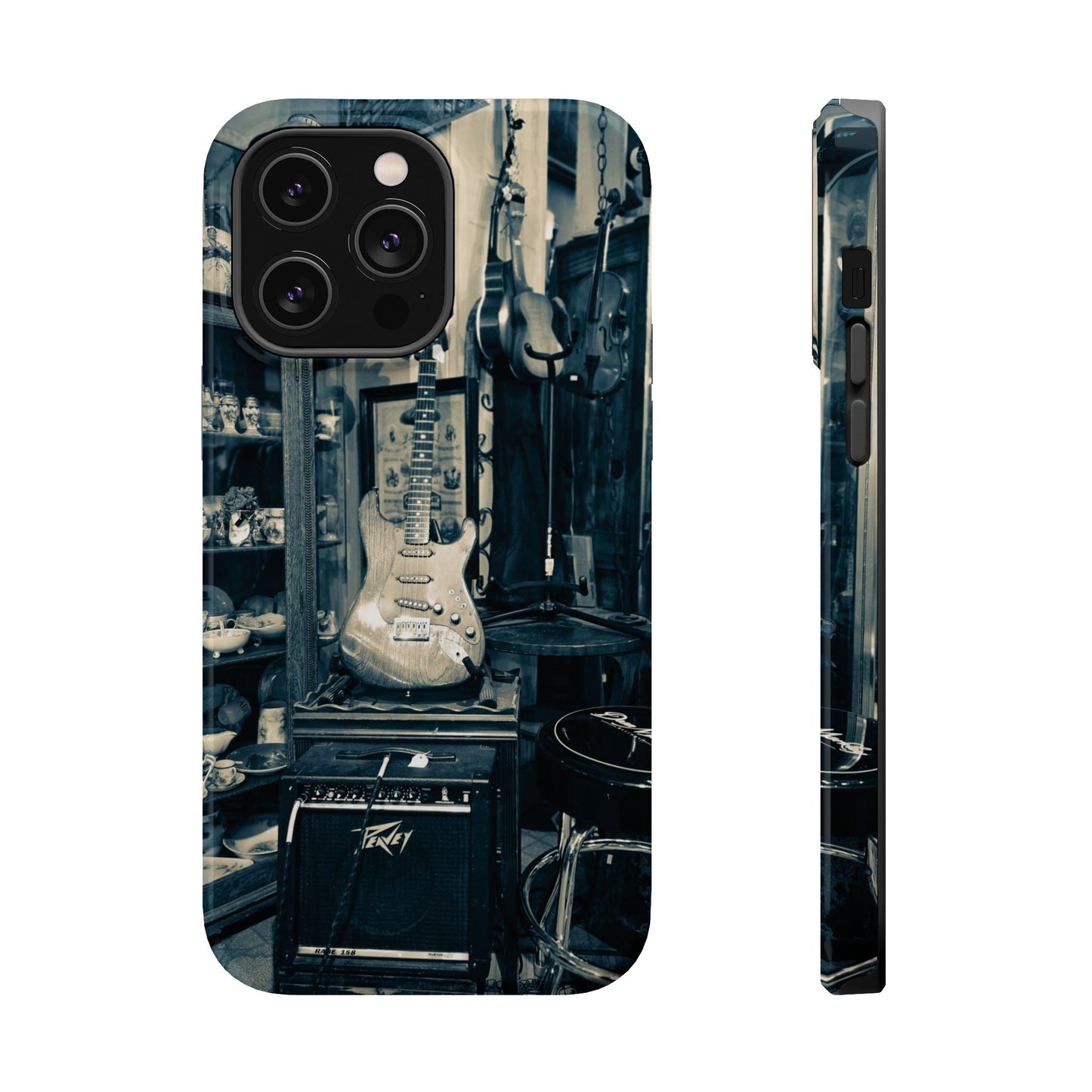 Vintage Electric Guitar Shop Phone Case | Magnetic Impact-Resistant Case