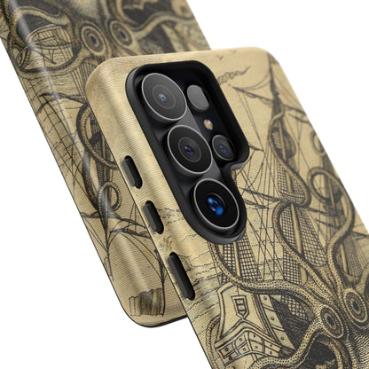 Vintage Kraken Tough Phone Case – Nautical Sea Monster Graphic