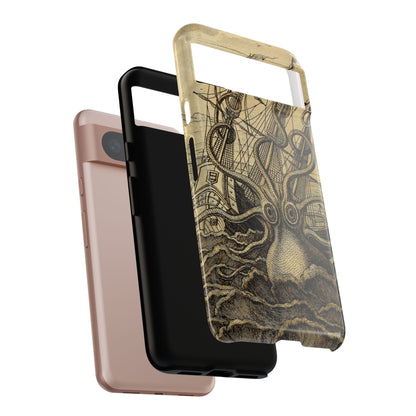Vintage Kraken Tough Phone Case – Nautical Sea Monster Graphic
