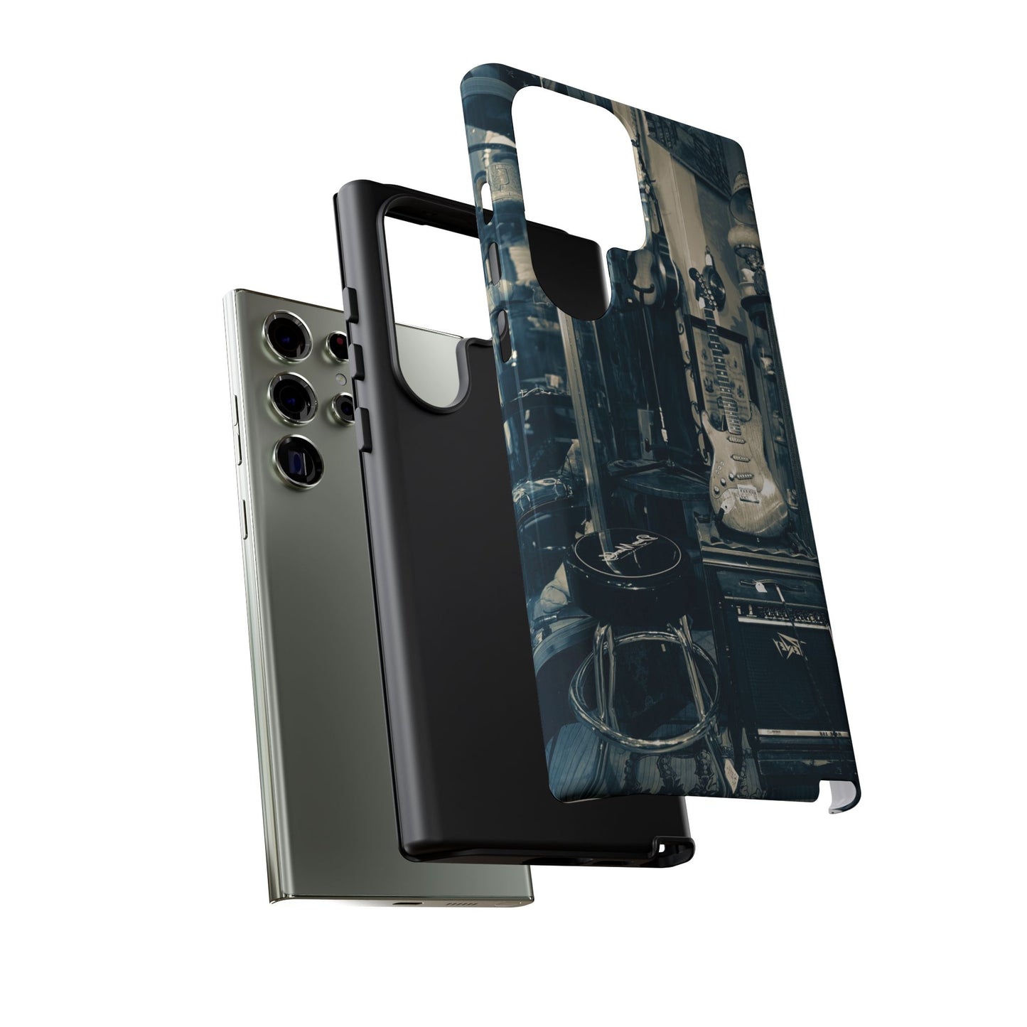 Guitar Vintage Phone Case, Tough Cases, Music Lover Gift, Rock & Roll Accessories, Unique Guitar Artwork, Phone Protection
