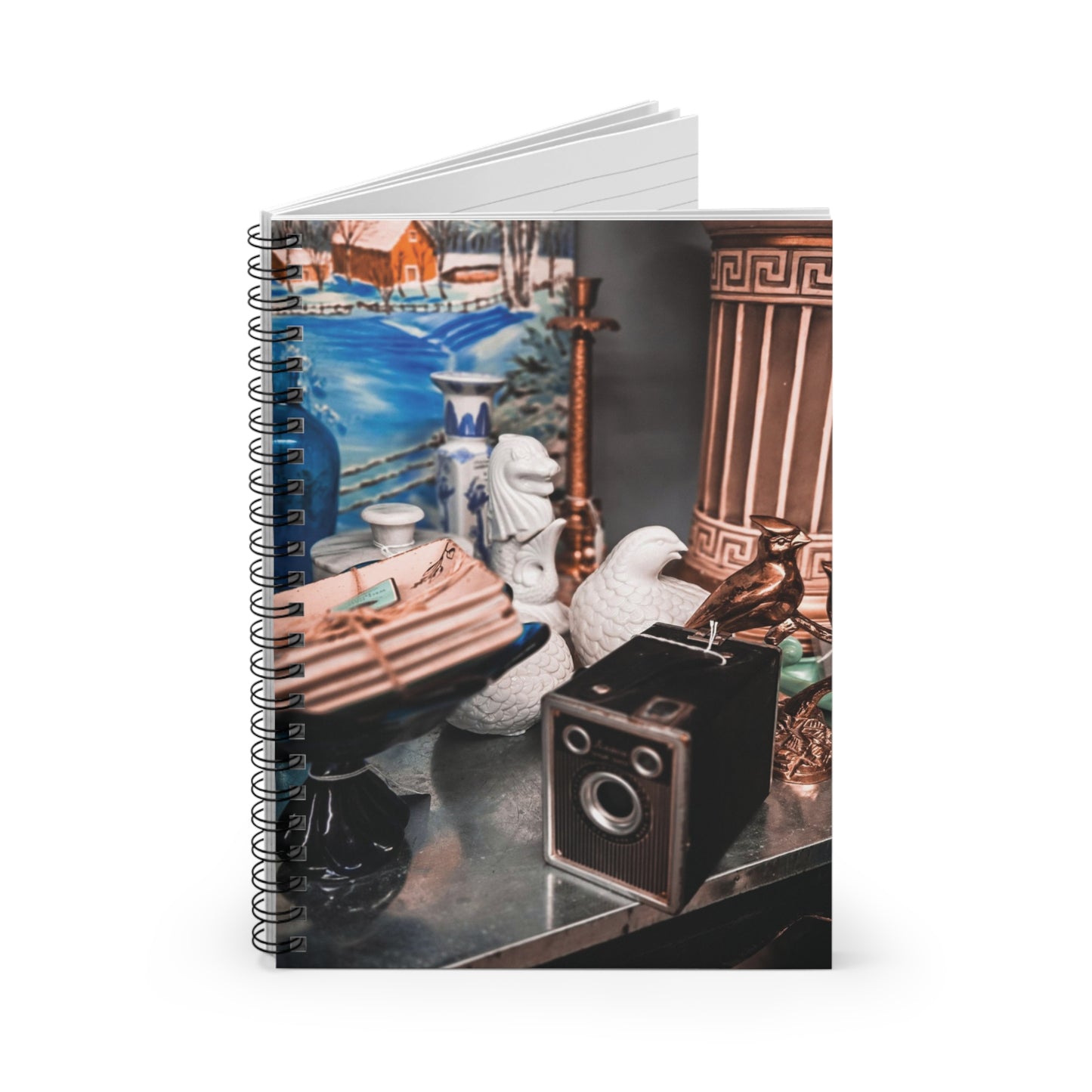 Vintage Camera & Curio Spiral Notebook--Retro Photography Journal