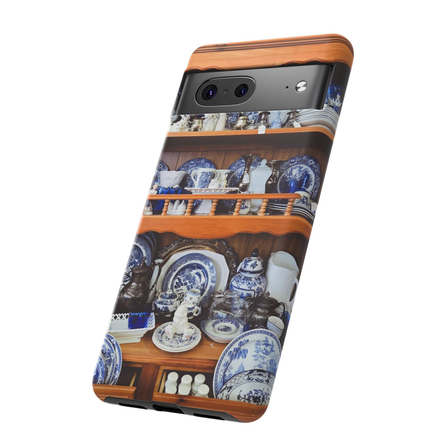 Blue & White Curio Charm Tough Phone Case. Classic China-Inspired Design with Timeless Elegance for Your iPhone, Samsung, or Google Pixel