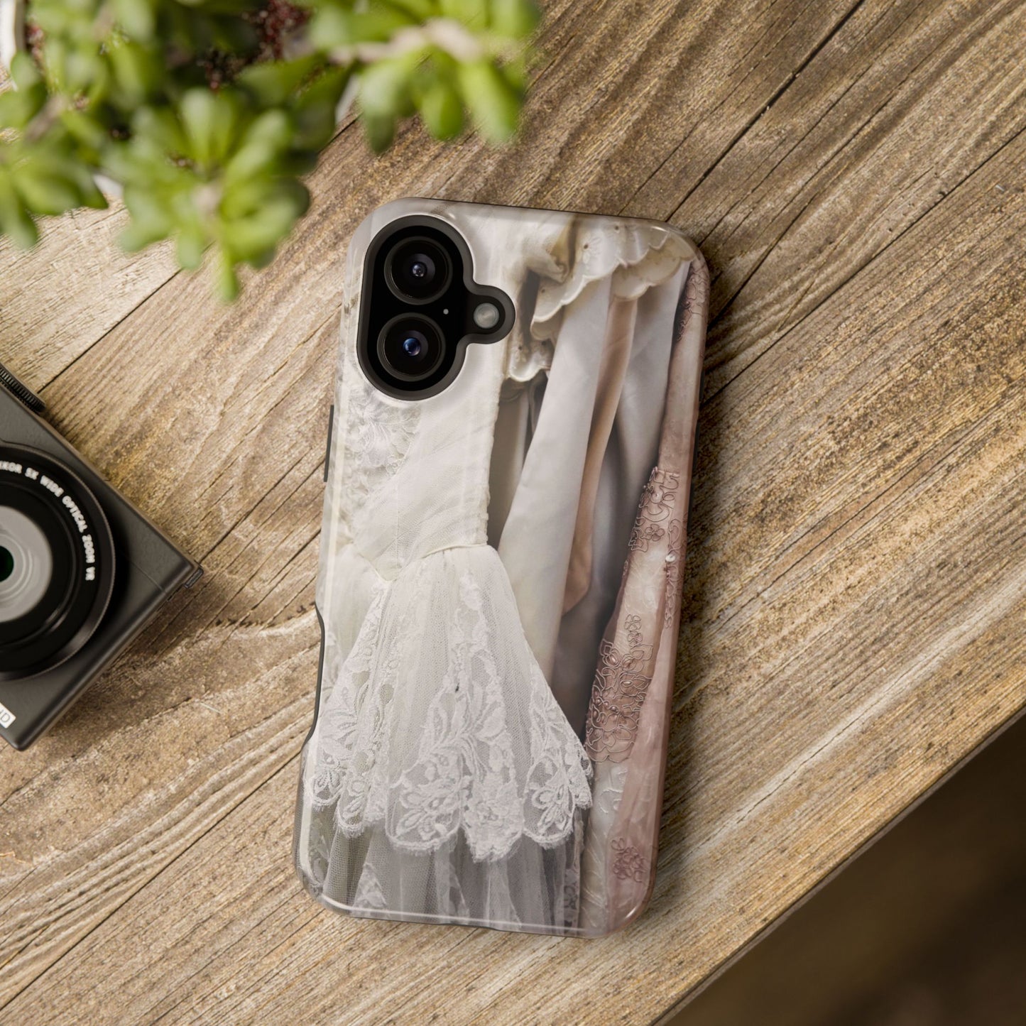 Floral Lace Bridal Magnetic Tough Phone Case for iPhone 17, 16, 15, 14 & Samsung S26, Romantic Vintage Cover