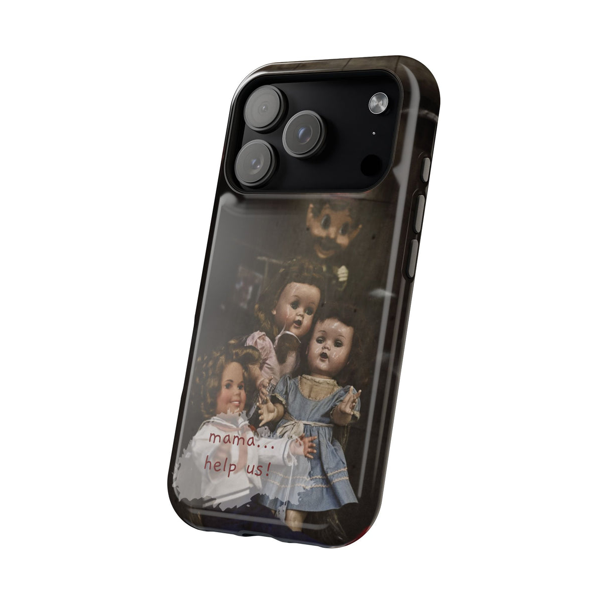 Personalized Creepy Doll MagSafe Tough Phone Case – Gothic Vintage Graphic