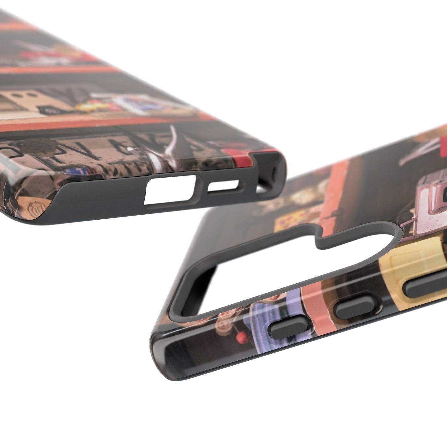 Vintage Toy Shelf Tough Phone Case, Nostalgic Collector Gift for iPhone, Samsung & Google Pixel