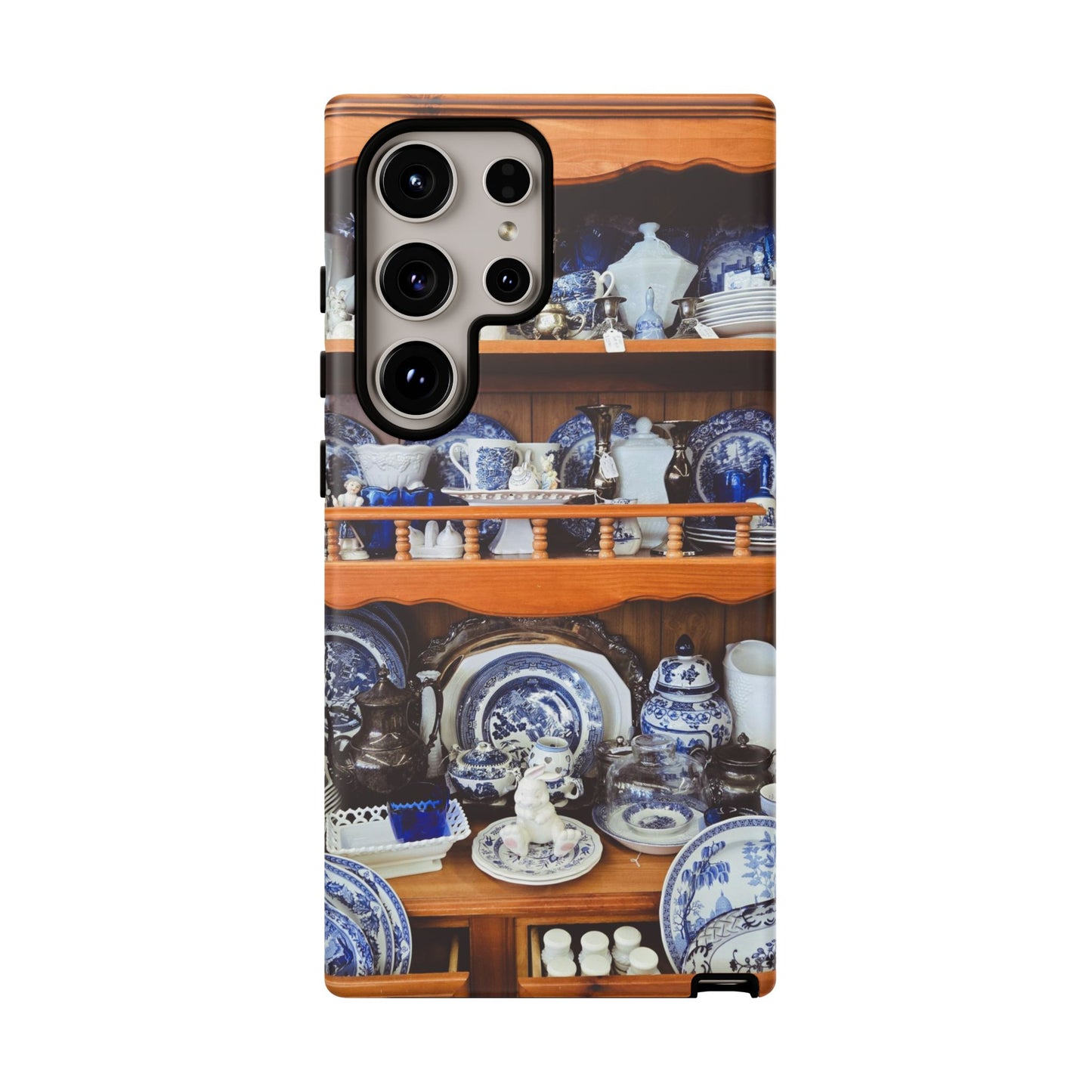 Blue & White Curio Charm Tough Phone Case. Classic China-Inspired Design with Timeless Elegance for Your iPhone, Samsung, or Google Pixel