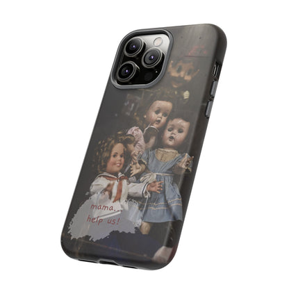 Personalized Creepy Doll Tough Phone Case – Gothic Vintage Graphic
