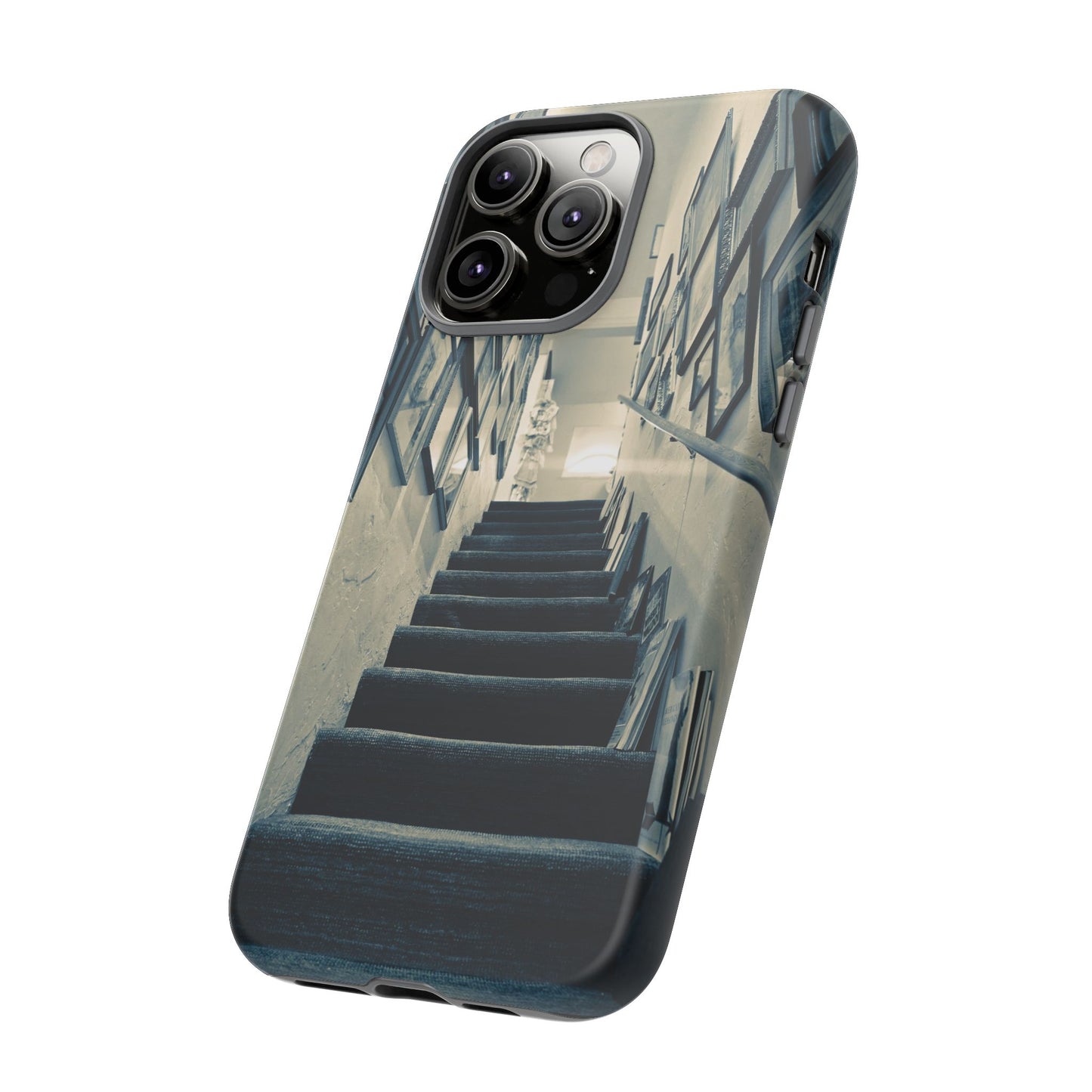 Vintage Style Tough Cases: Artistic Phone Case with Stairway Design, Unique Mobile Cover, Creative Gift for Art Lovers, Stylish Accessory