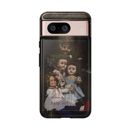 Personalized Creepy Doll Tough Phone Case – Gothic Vintage Graphic