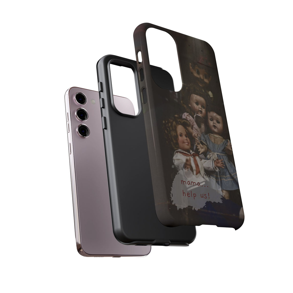 Personalized Creepy Doll Tough Phone Case – Gothic Vintage Graphic