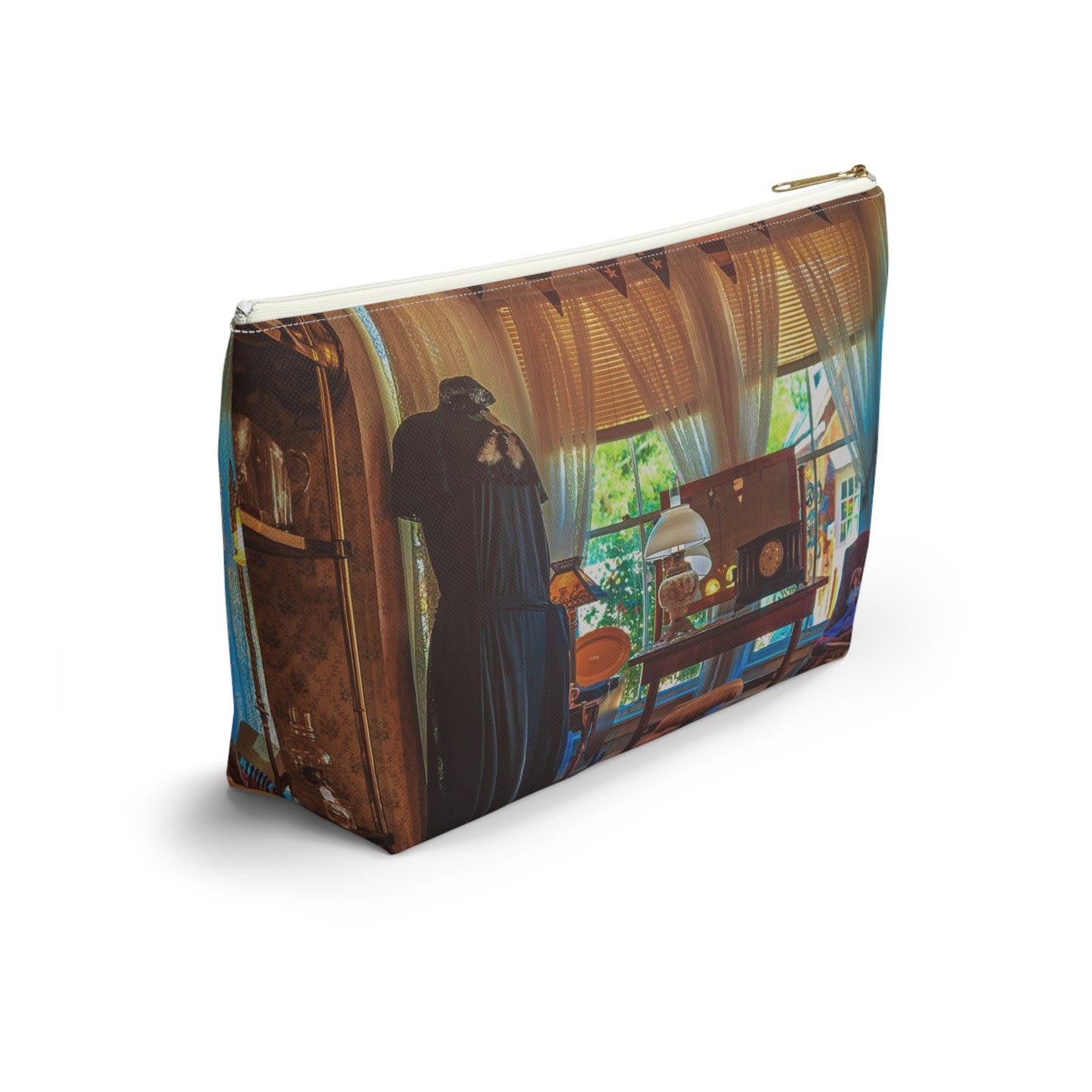 Vintage Cottage Accessories Pouch – Cozy Travel Companion — T‑Bottom Makeup & Organizer Bag