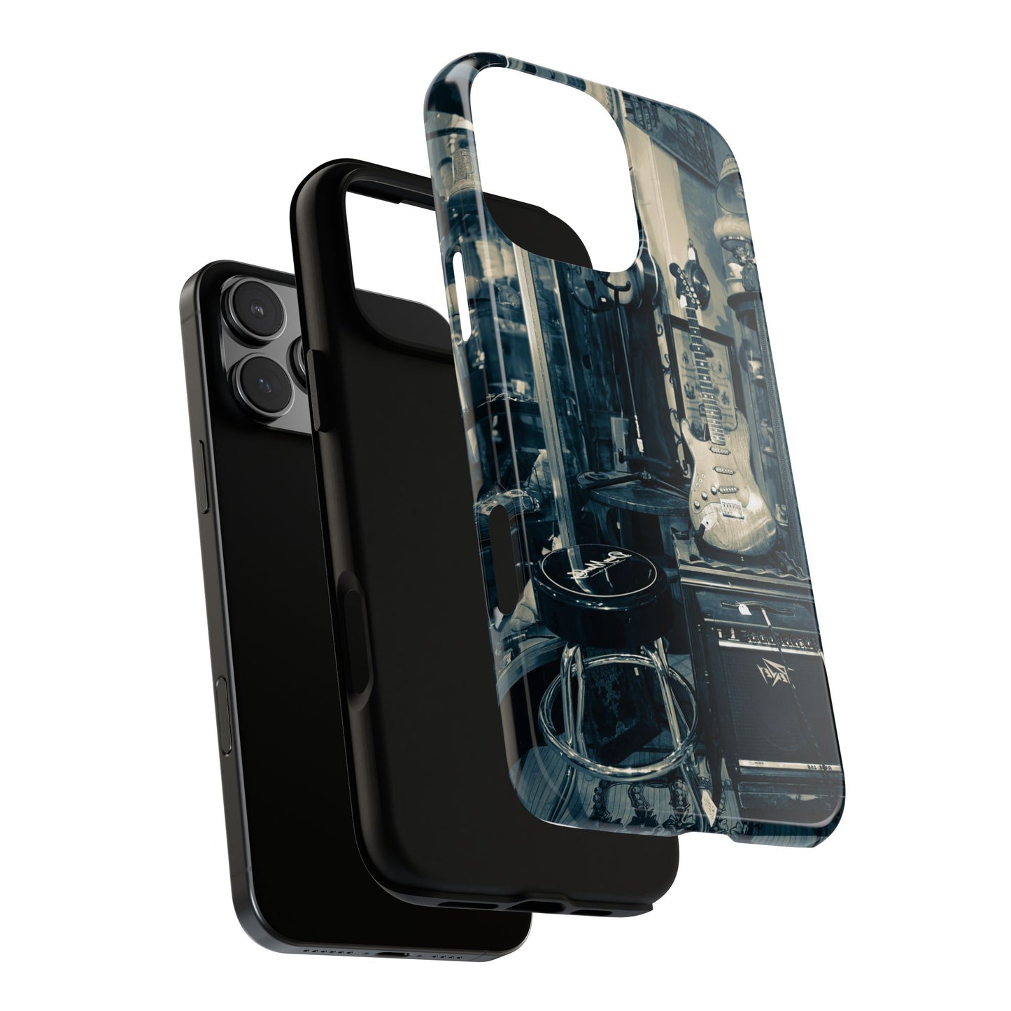 Guitar Vintage Phone Case, Tough Cases, Music Lover Gift, Rock & Roll Accessories, Unique Guitar Artwork, Phone Protection