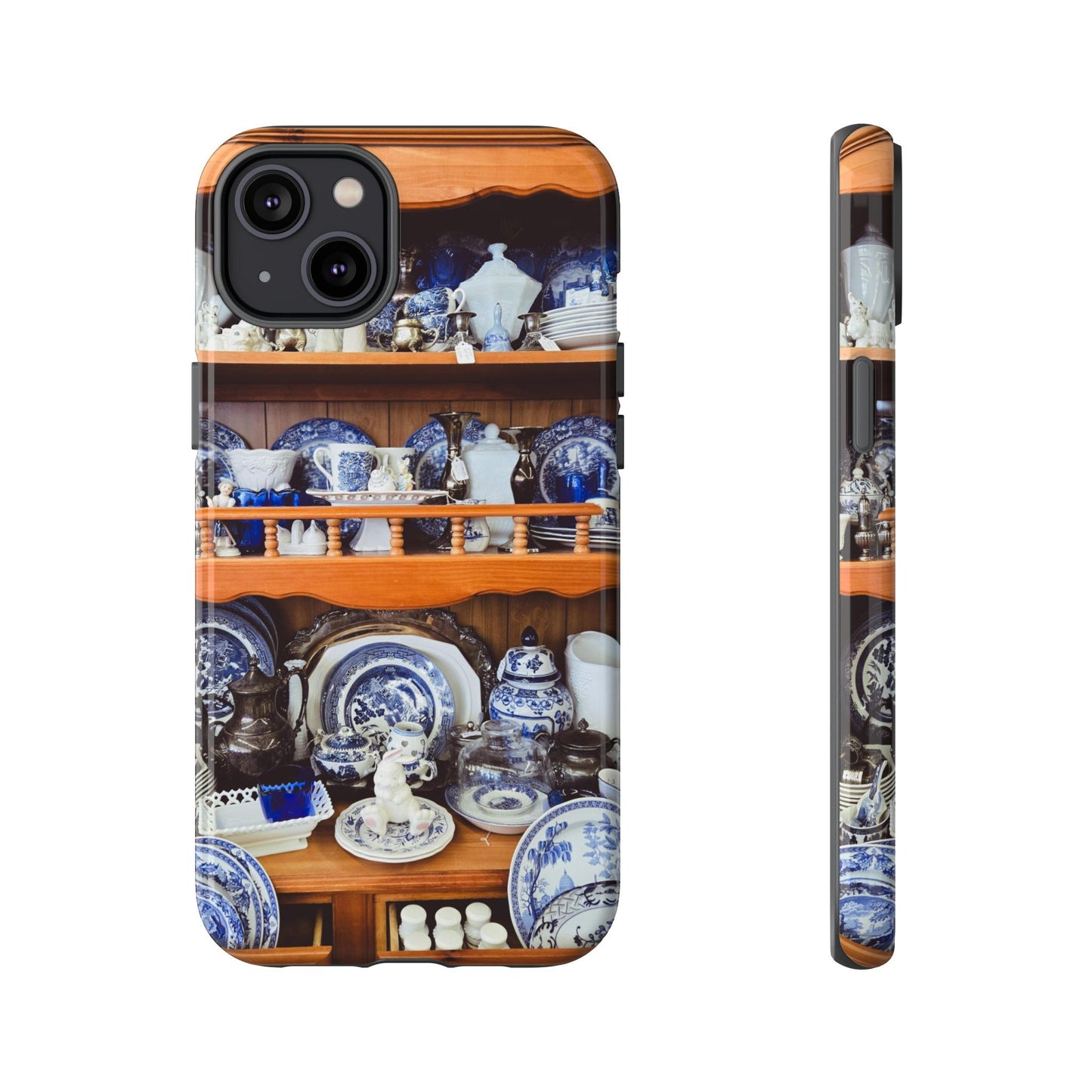 Blue & White Curio Charm Tough Phone Case. Classic China-Inspired Design with Timeless Elegance for Your iPhone, Samsung, or Google Pixel