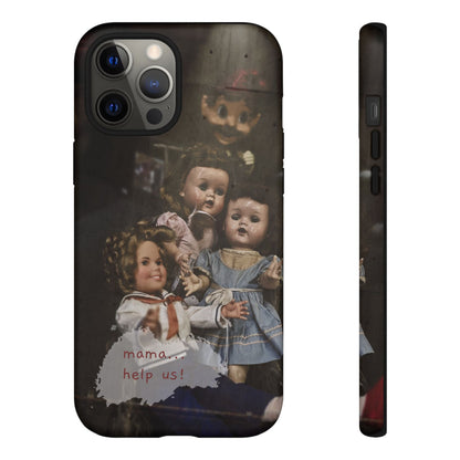Personalized Creepy Doll Tough Phone Case – Gothic Vintage Graphic