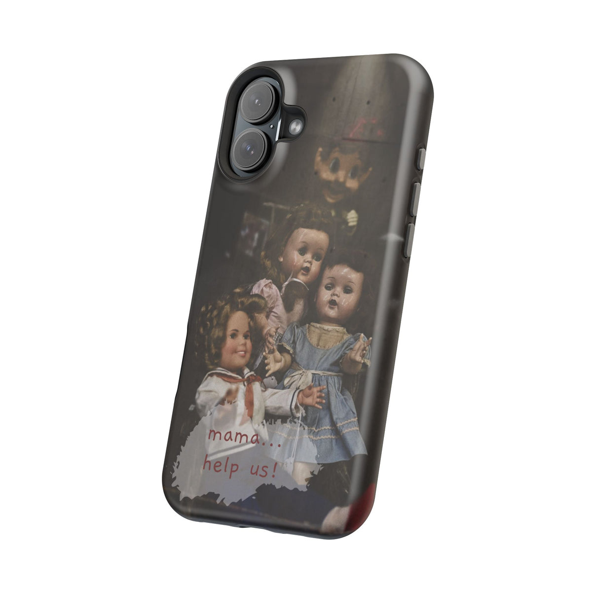 Personalized Creepy Doll MagSafe Tough Phone Case – Gothic Vintage Graphic