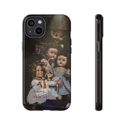Personalized Creepy Doll Tough Phone Case – Gothic Vintage Graphic