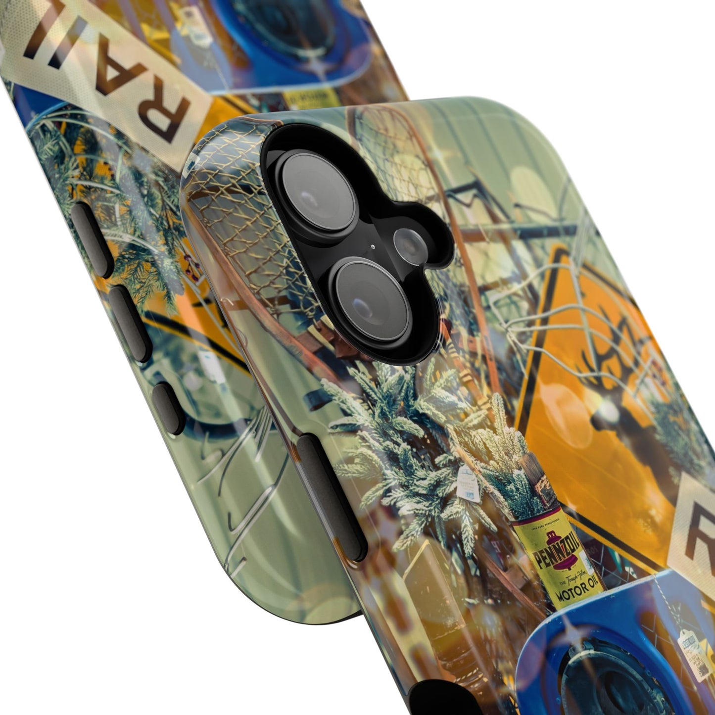 Vintage Railroad Crossing Collage Phone Case