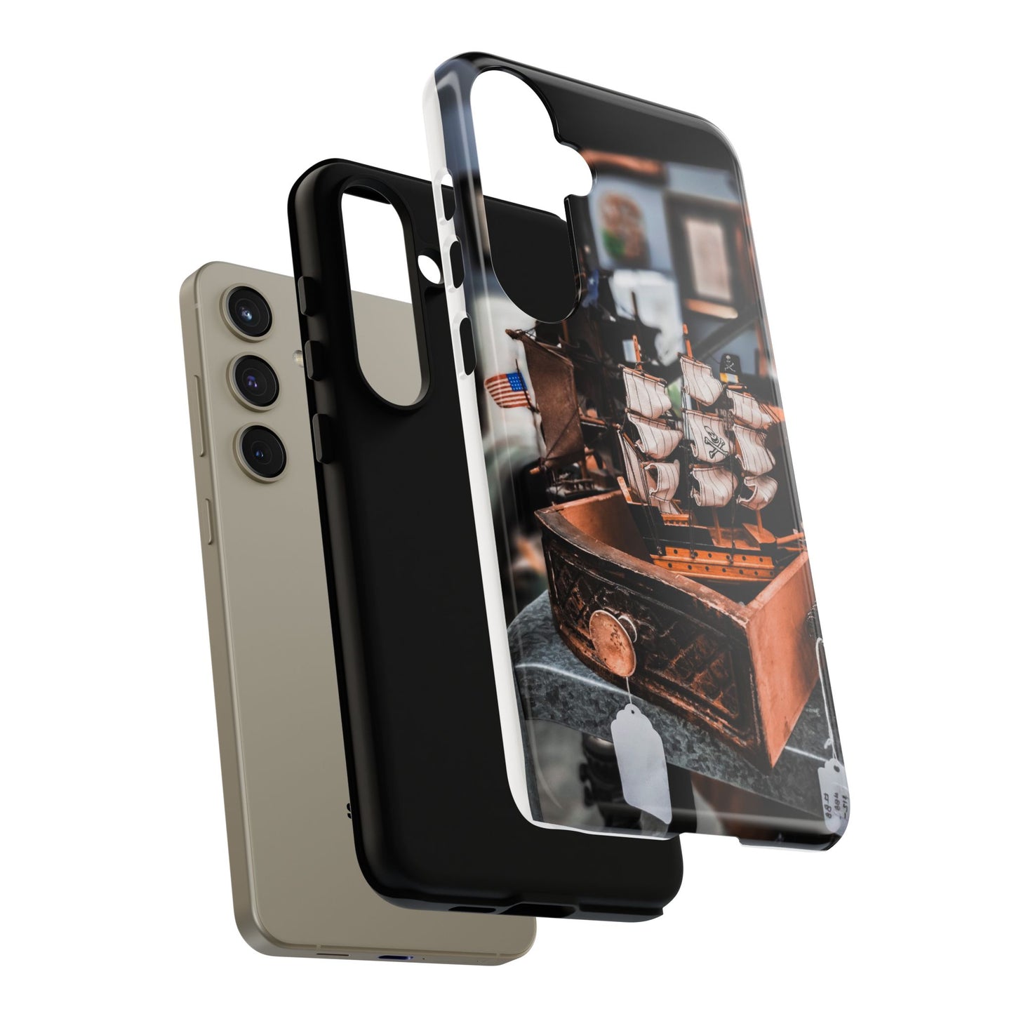 Vintage Ship-Inspired Phone Case, Nautical Design, Tough Phone Cover, Unique Gift for Sea Lovers, Perfect for Summer Adventures