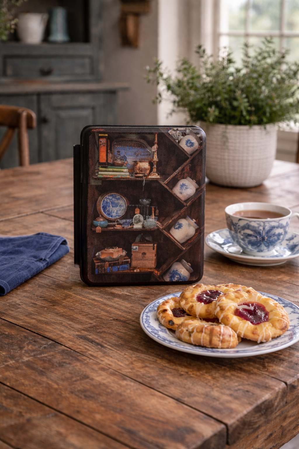 Vintage Curios Kindle Case – Antique Books & Trinkets E-Reader Cover