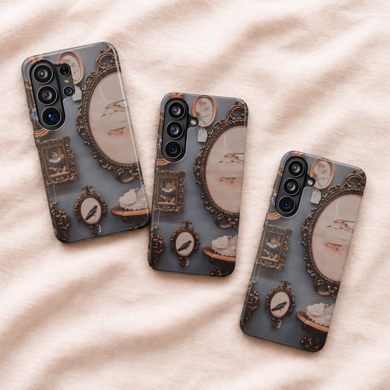 Vintage Frame Gallery Phone Case with MagSafe, Antique Wall Art Tough Case, Impact Resistant Protective Phone Cover