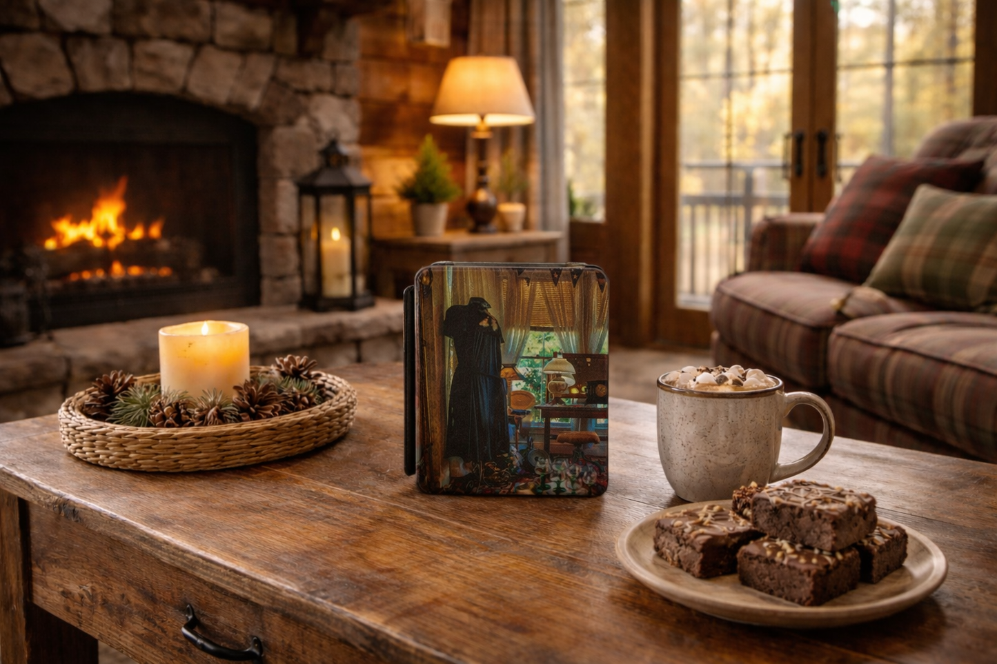 Vintage Kindle Paperwhite 7 Case, Antique Shop Historic Home Kindle Cover for Colorsoft Signature Edition
