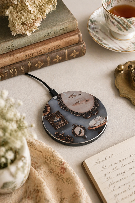 Vintage Frames Wireless Charger Pad--Victorian Gallery Qi Phone Charger
