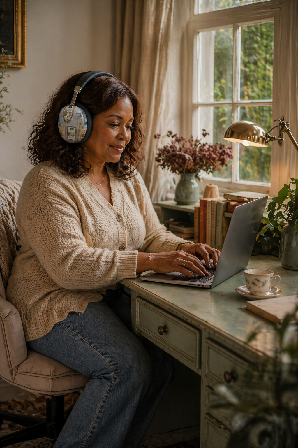 Cottagecore AirPods Max Shell Case, Vintage Gallery Wall Headphone Covers, Antique Mirror Gift