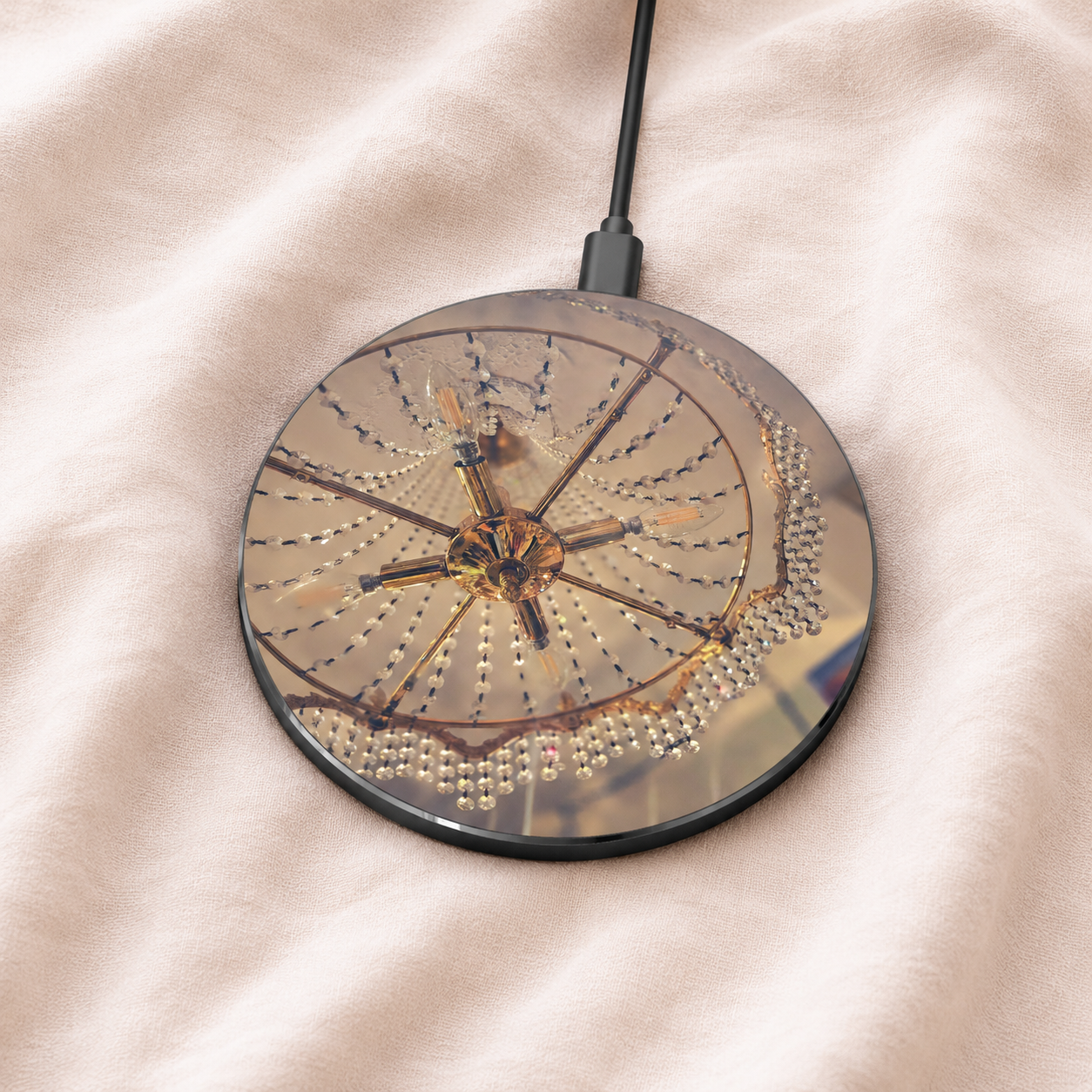 Gold Chandelier Qi Wireless Charger