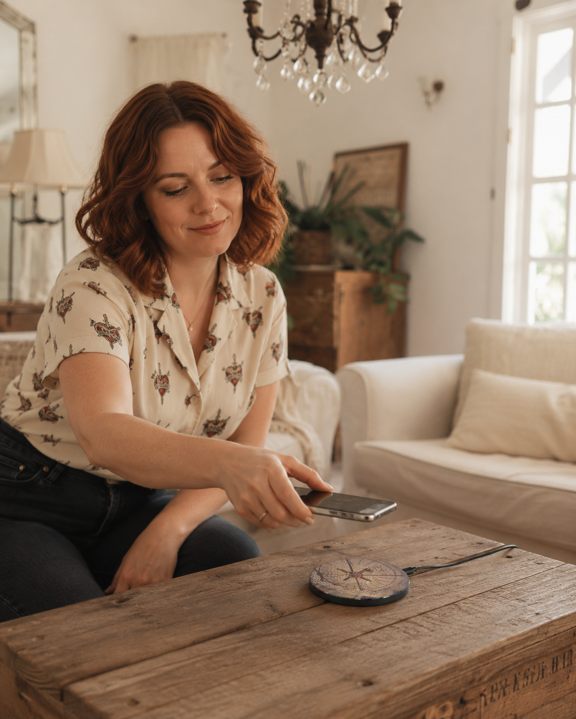 Gold Chandelier Qi Wireless Charger