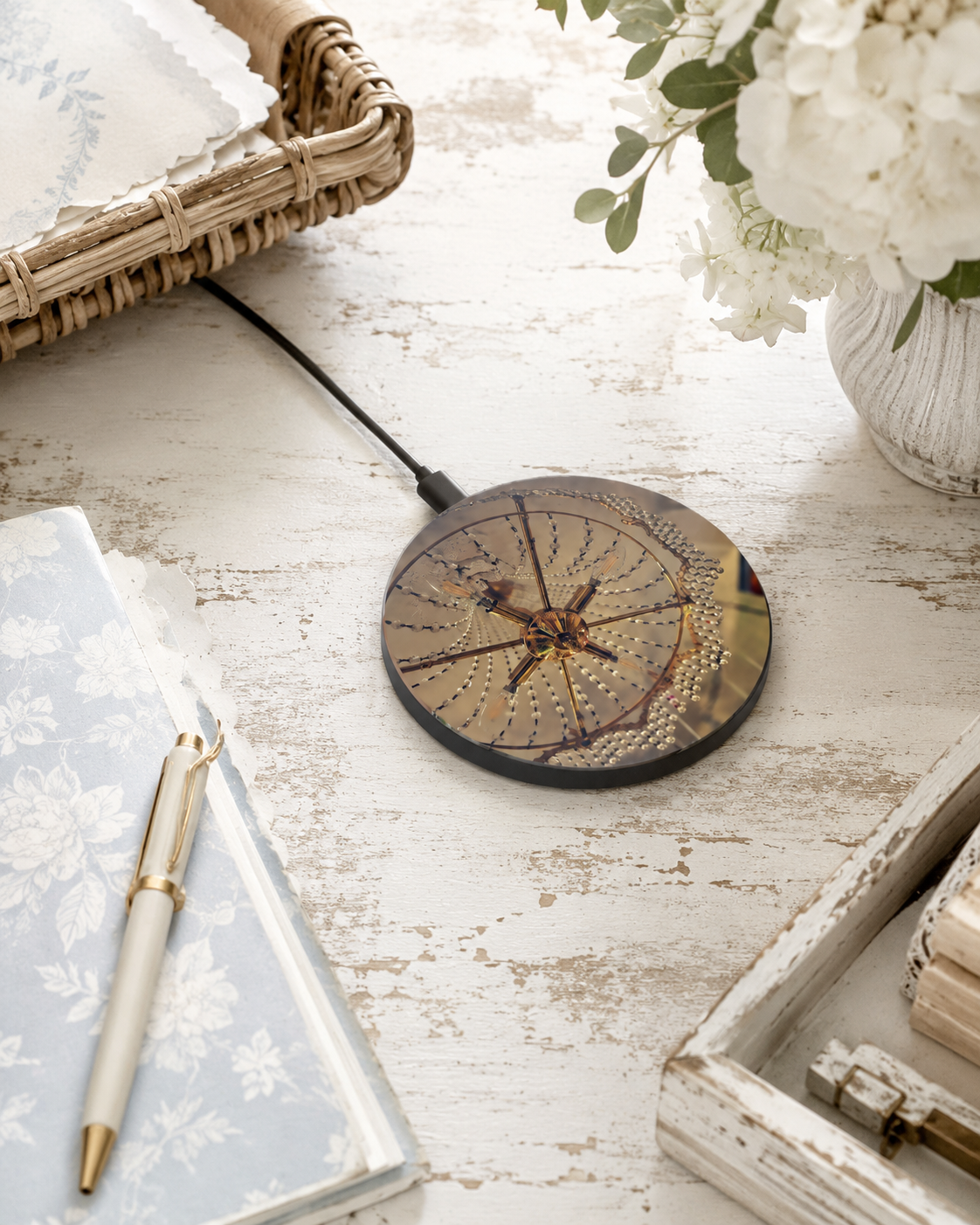 Gold Chandelier Qi Wireless Charger