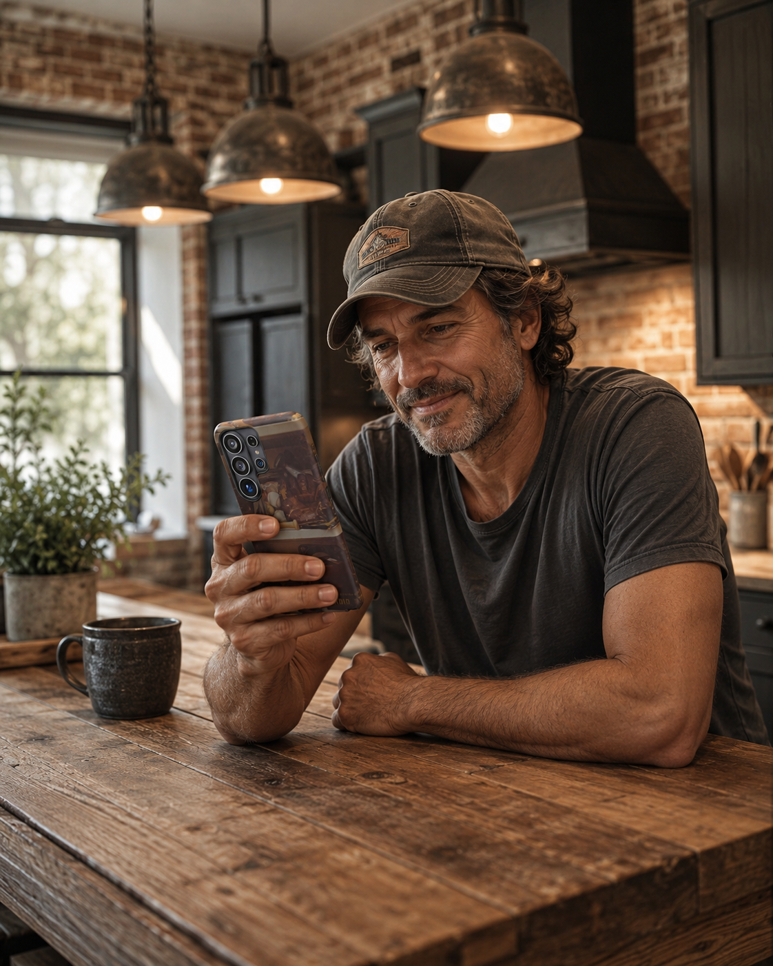 Vintage Baseball Phone Case, Father’s Day Gift for Dad from Wife or Kids, Rustic Protective iPhone & Samsung Cover