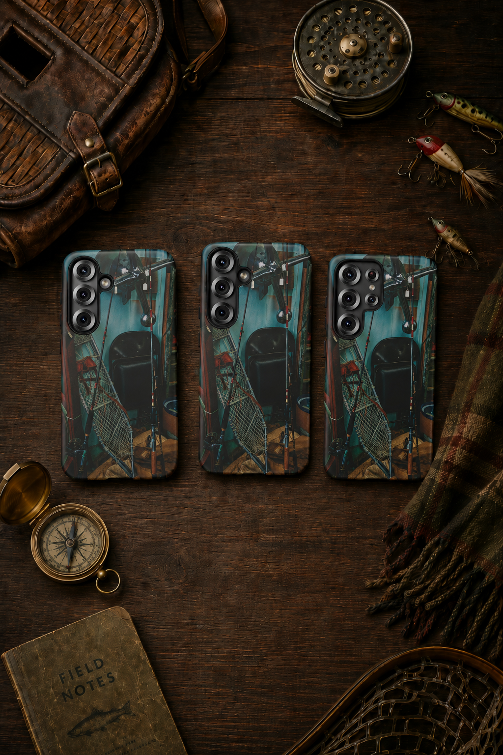 Vintage Fishing Gear Tough Phone Case | Father’s Day Gift for Dad, Old-Soul iPhone, Samsung & Google Pixel Cover