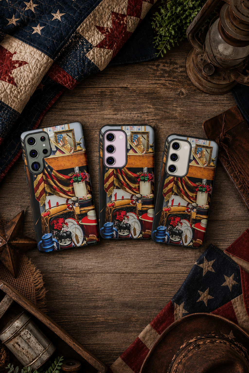 Vintage Americana Flag Tough Phone Case | Old-Soul Patriotic iPhone, Samsung & Google Pixel Cover