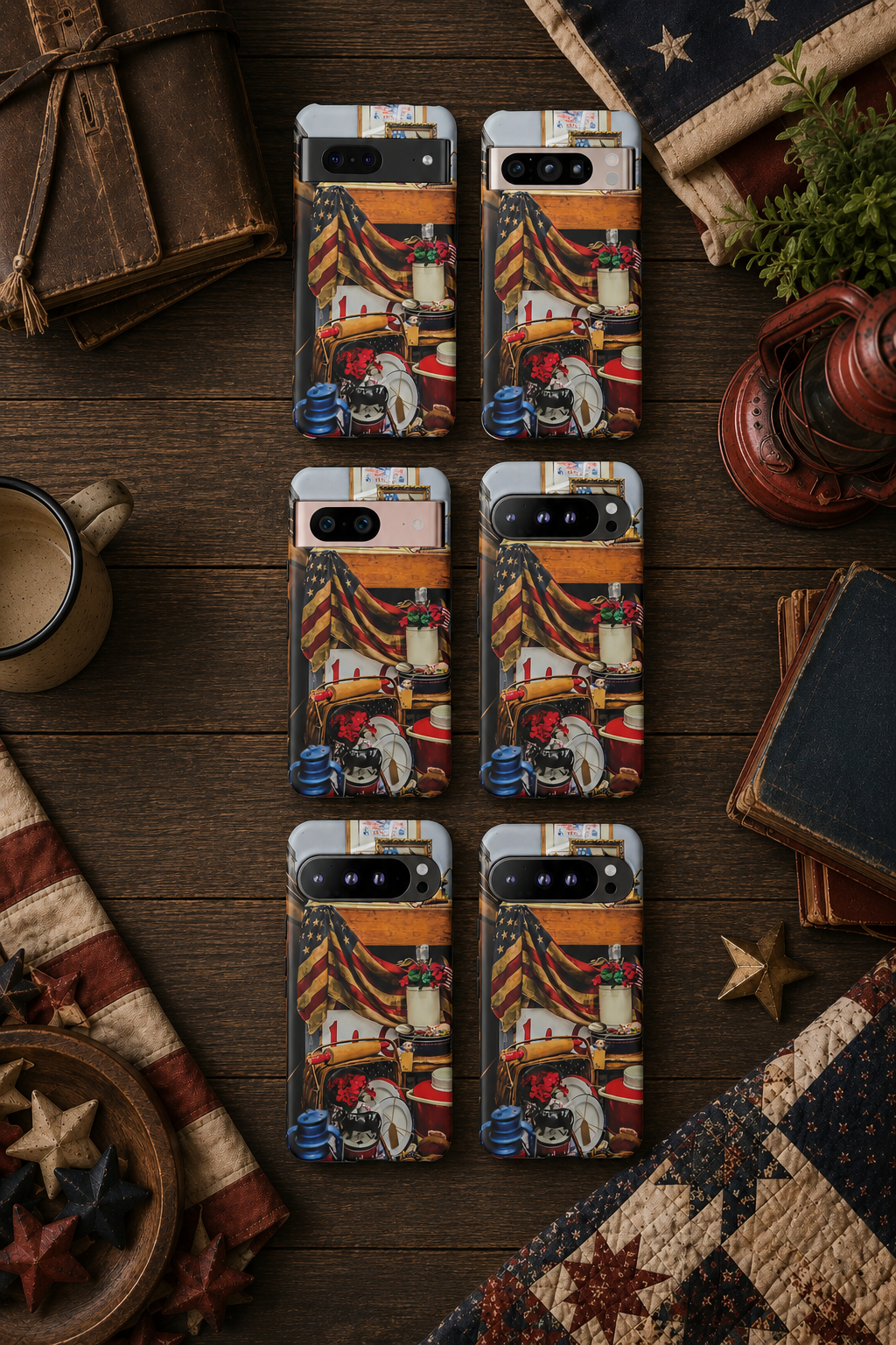Vintage Americana Flag Tough Phone Case | Old-Soul Patriotic iPhone, Samsung & Google Pixel Cover