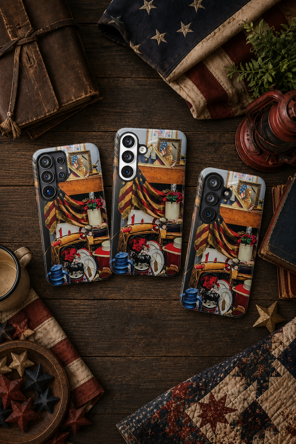 Vintage Americana Flag Tough Phone Case | Old-Soul Patriotic iPhone, Samsung & Google Pixel Cover