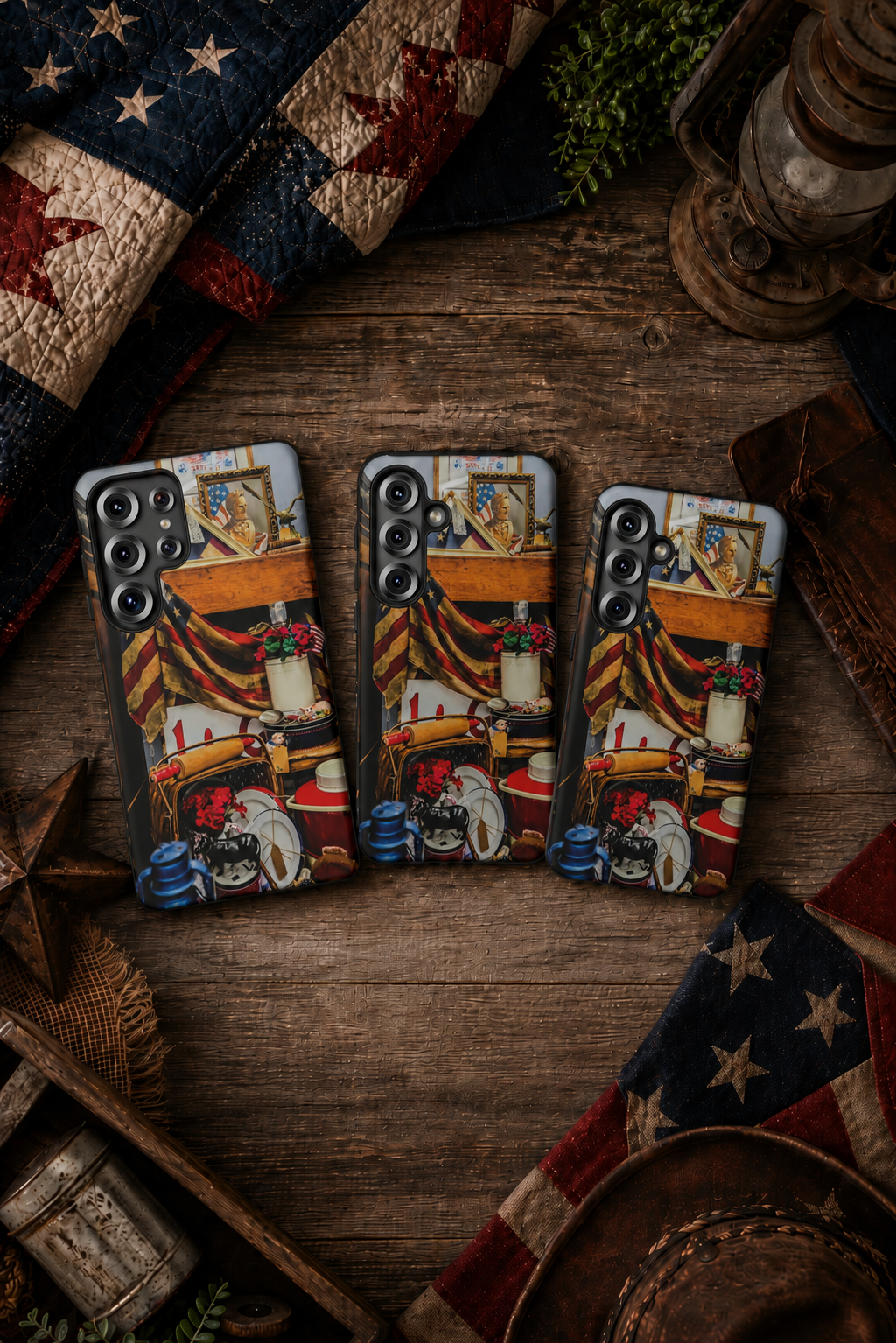 Vintage Americana Flag Tough Phone Case | Old-Soul Patriotic iPhone, Samsung & Google Pixel Cover