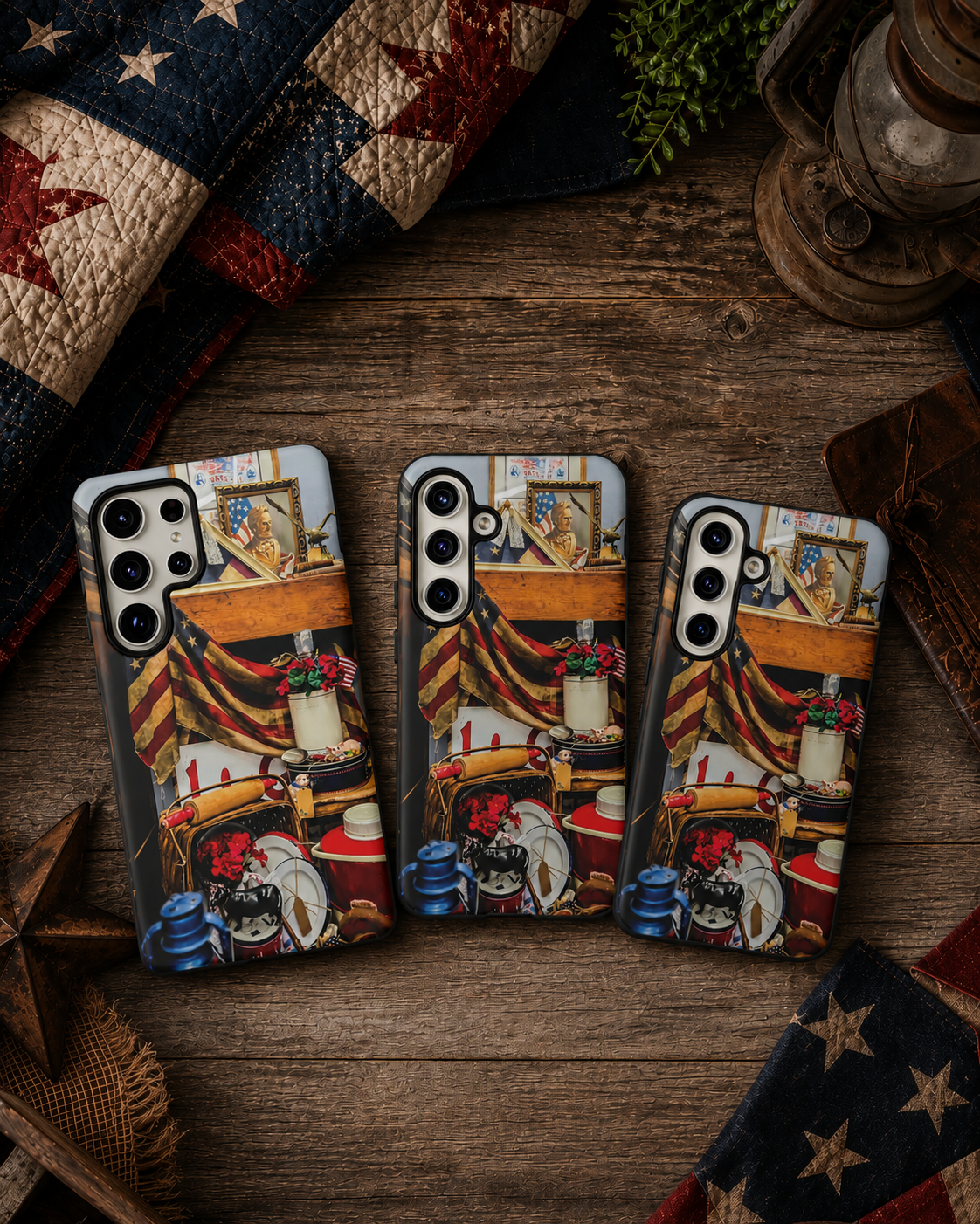 Vintage Americana Flag Tough Phone Case | Old-Soul Patriotic iPhone, Samsung & Google Pixel Cover
