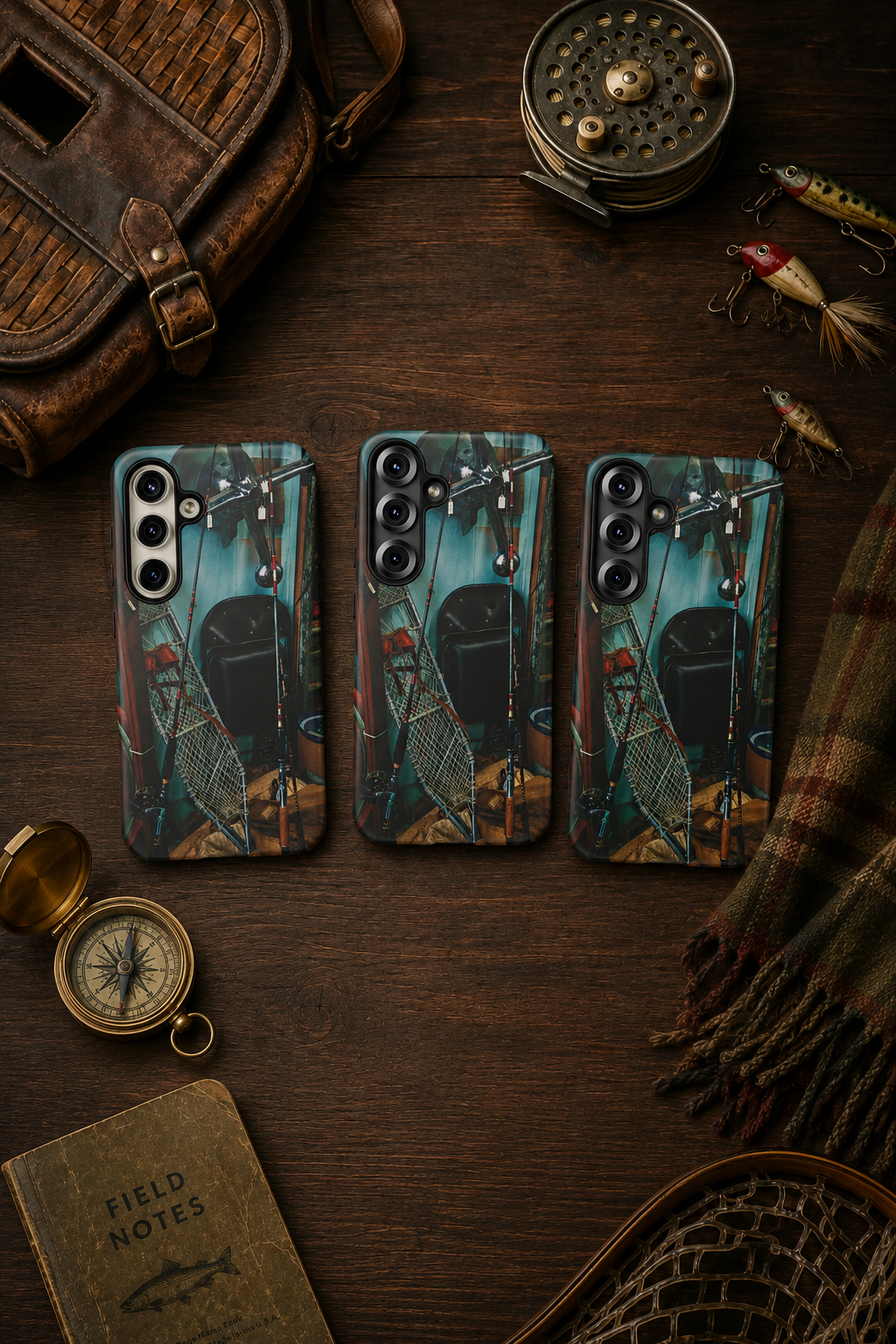Vintage Fishing Gear Tough Phone Case | Father’s Day Gift for Dad, Old-Soul iPhone, Samsung & Google Pixel Cover