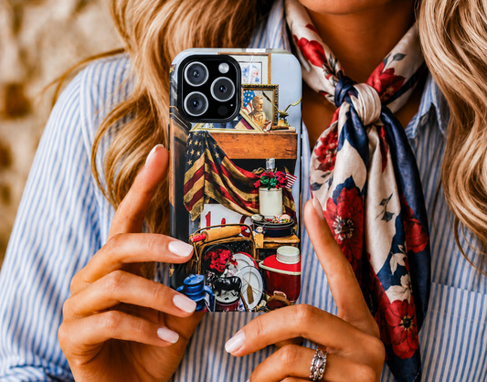 Patriotic MagSafe Phone Case American Flag Gift For Her Vintage Inspired Americana iPhone Samsung Cover America 250th