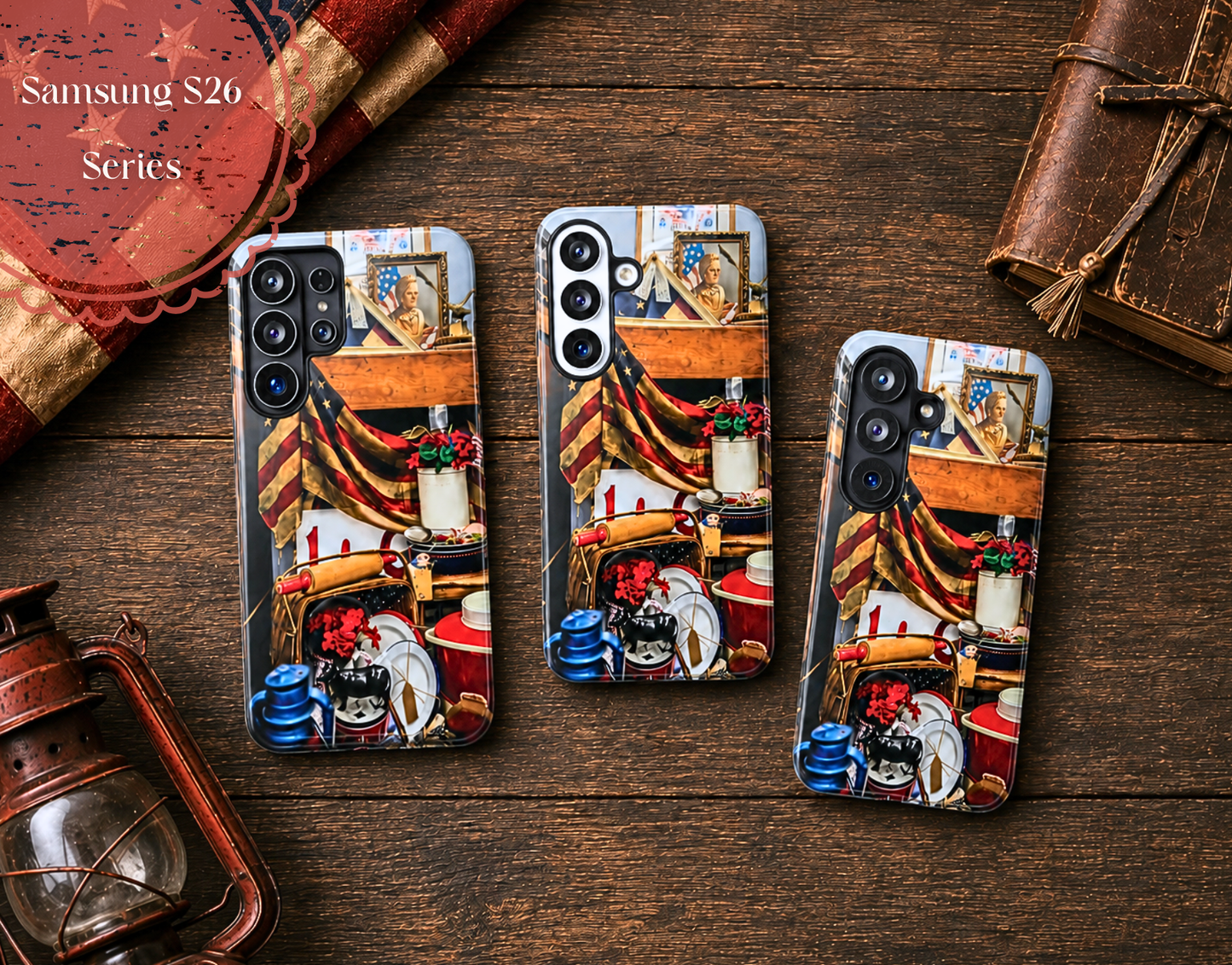 Patriotic MagSafe Phone Case American Flag Gift For Her Vintage Inspired Americana iPhone Samsung Cover America 250th