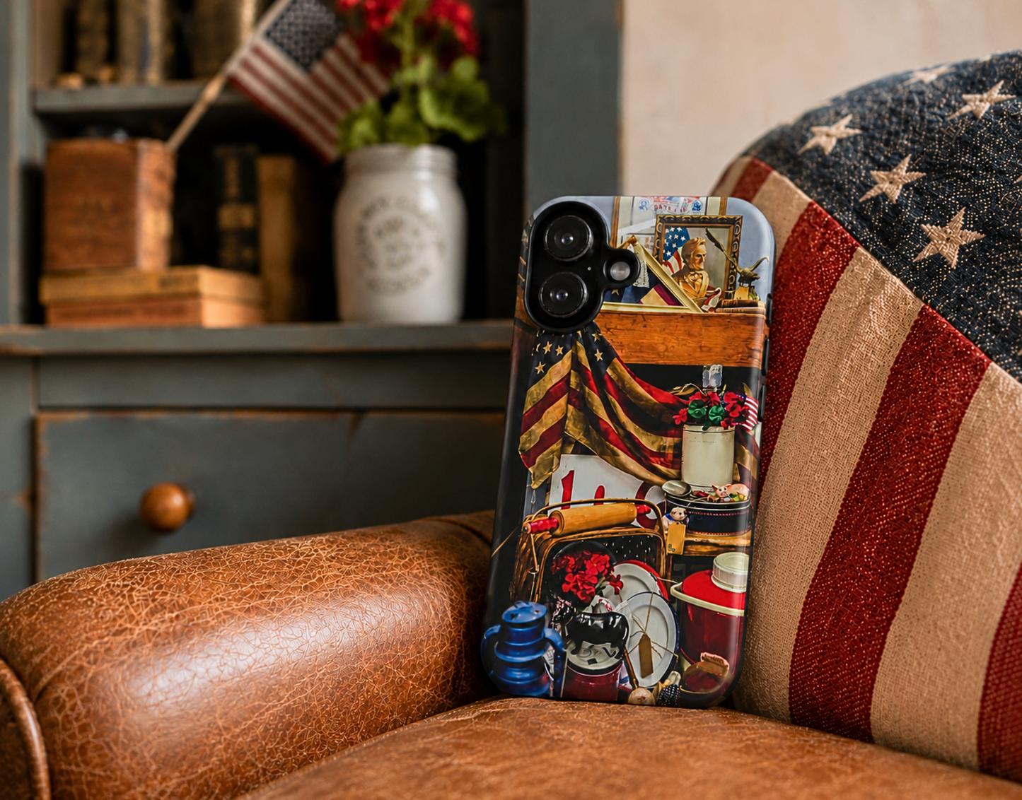 Patriotic MagSafe Phone Case American Flag Gift For Her Vintage Inspired Americana iPhone Samsung Cover America 250th
